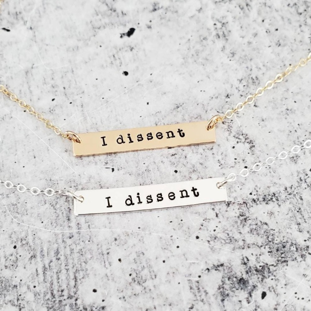“I Dissent” Bar Necklace